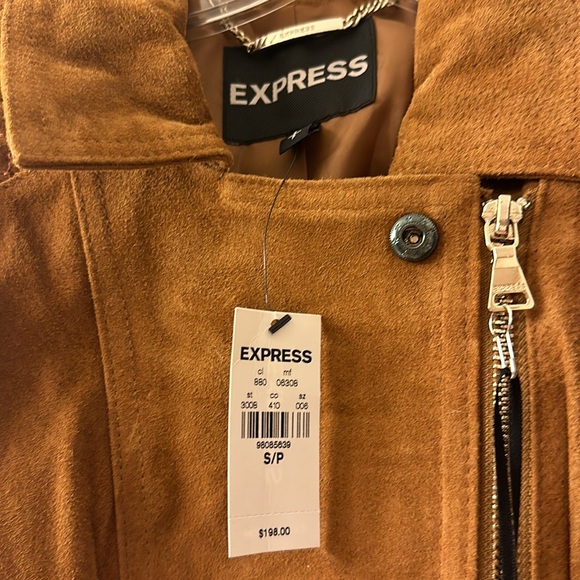 Express Suede Jacket with stitching and gold zippers - Picture 5 of 7